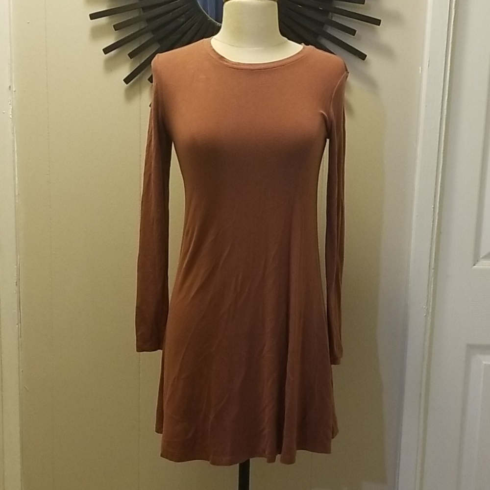 Rust Long Sleeve Dress